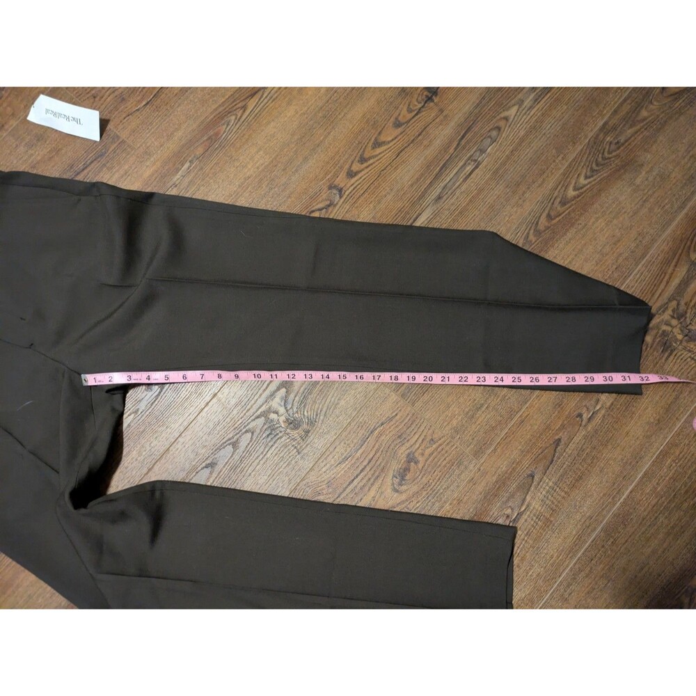 AMI Paris Straight Fit Trousers Soft Wool Gabardine 221 Dark Coffee 42 - Picture 9 of 12